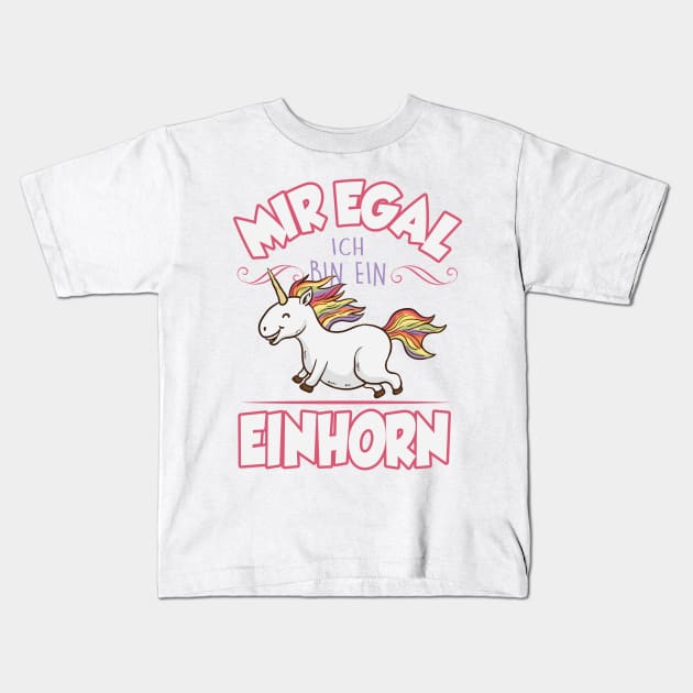 Mir egal ich bin ein Einhorn Kids T-Shirt by nektarinchen